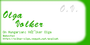 olga volker business card